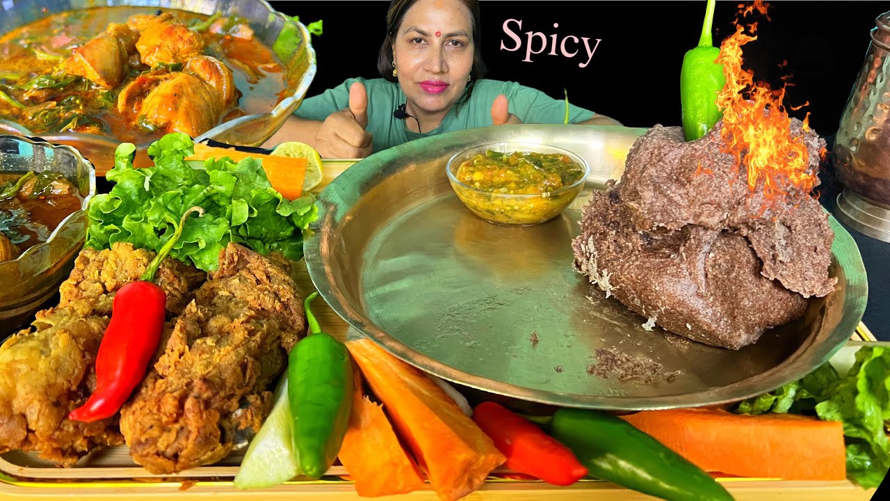 कोदो र फापरको ढिडोसँग चिकेनको झोल🔥😋|KODOKO DHIDO WITH SPICY CHICKEN CURRY|Best Nepali Food🔥MUKBANG🔥