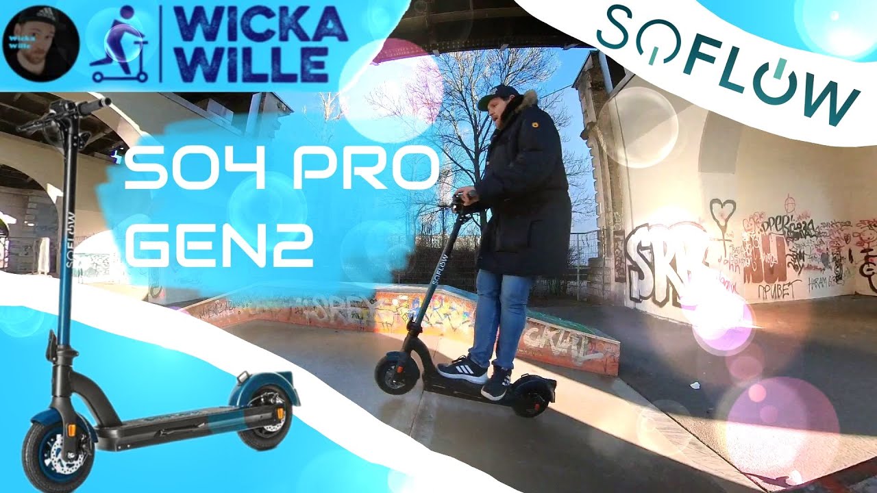 Soflow SO4 PRO GEN 2, Stärkster eScooter mit Strassenzulassung 2022, 500W Getriebemotor, Wechselakku