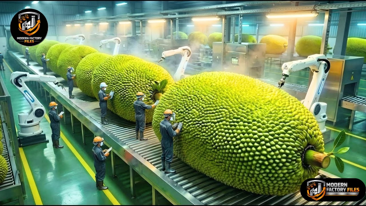 Inside the 50,000 LB Jackfruit shells|The HYPNOTIC Shredding of Modern  Factory Files