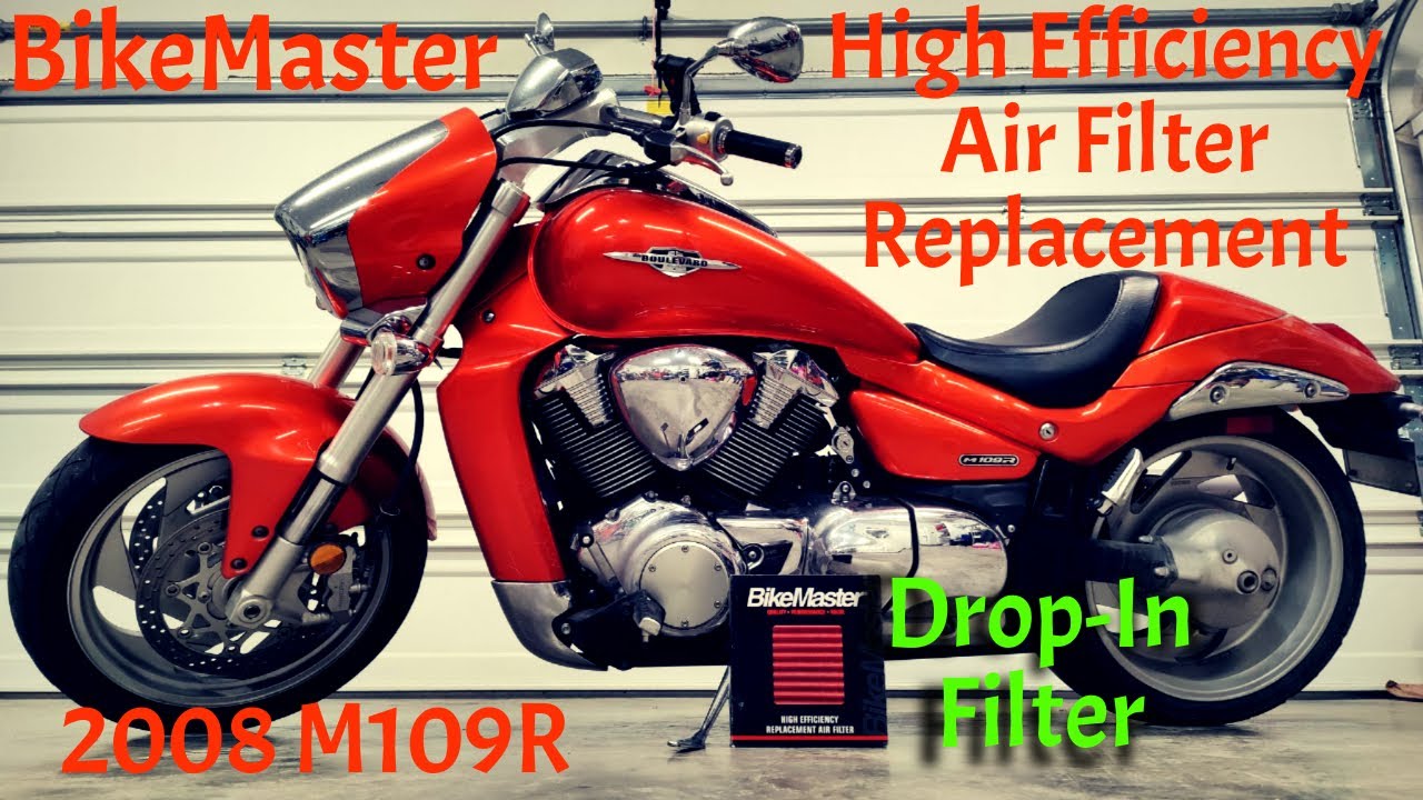 Bike Master High Efficiency Air Filter Installed on 2008 Suzuki Boulevard M109R