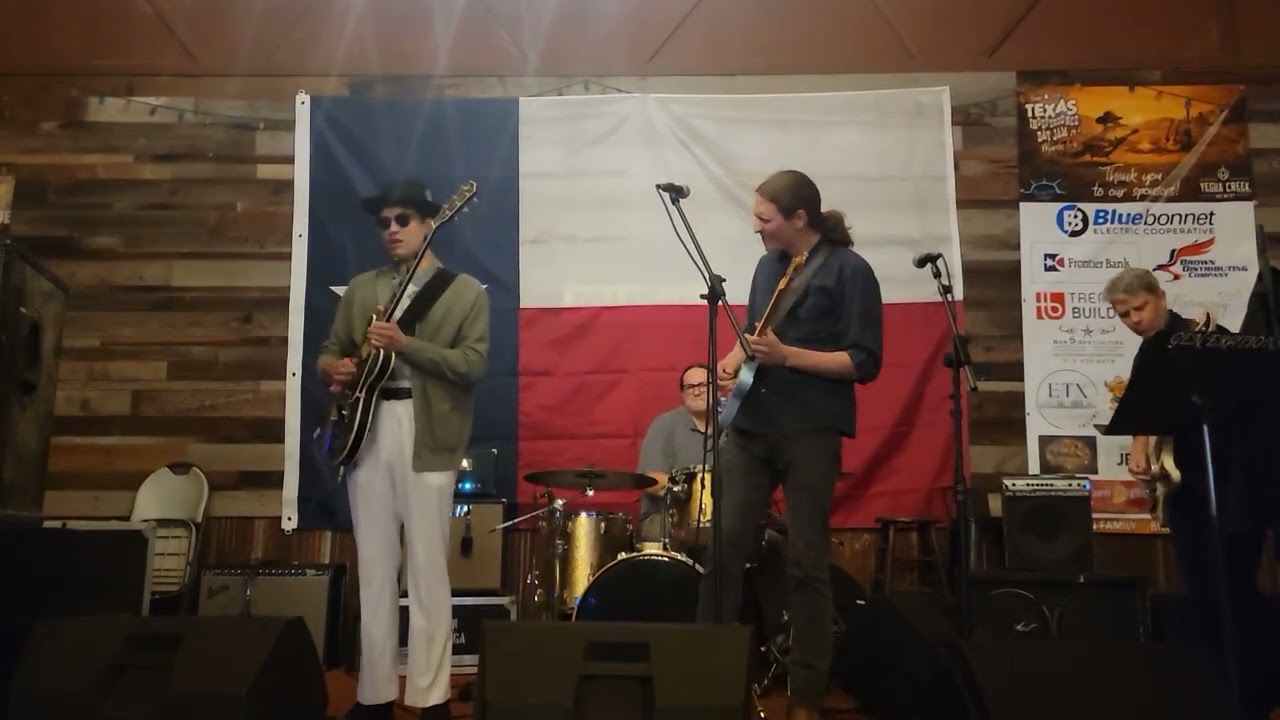 Texas Independence Day jam. Sam Barlow, Ben Zuniga, Theo Zuniga and Phil Hurley 