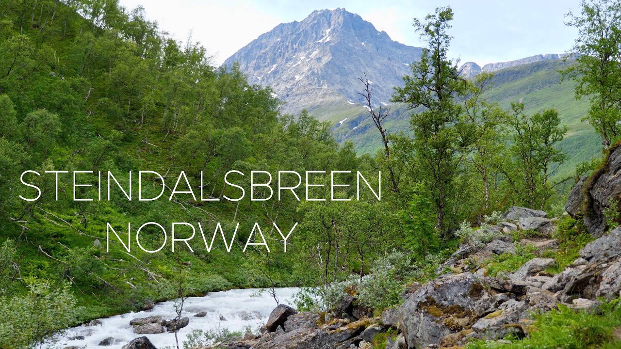 Hiking to Steindalsbreen glacier in Norway