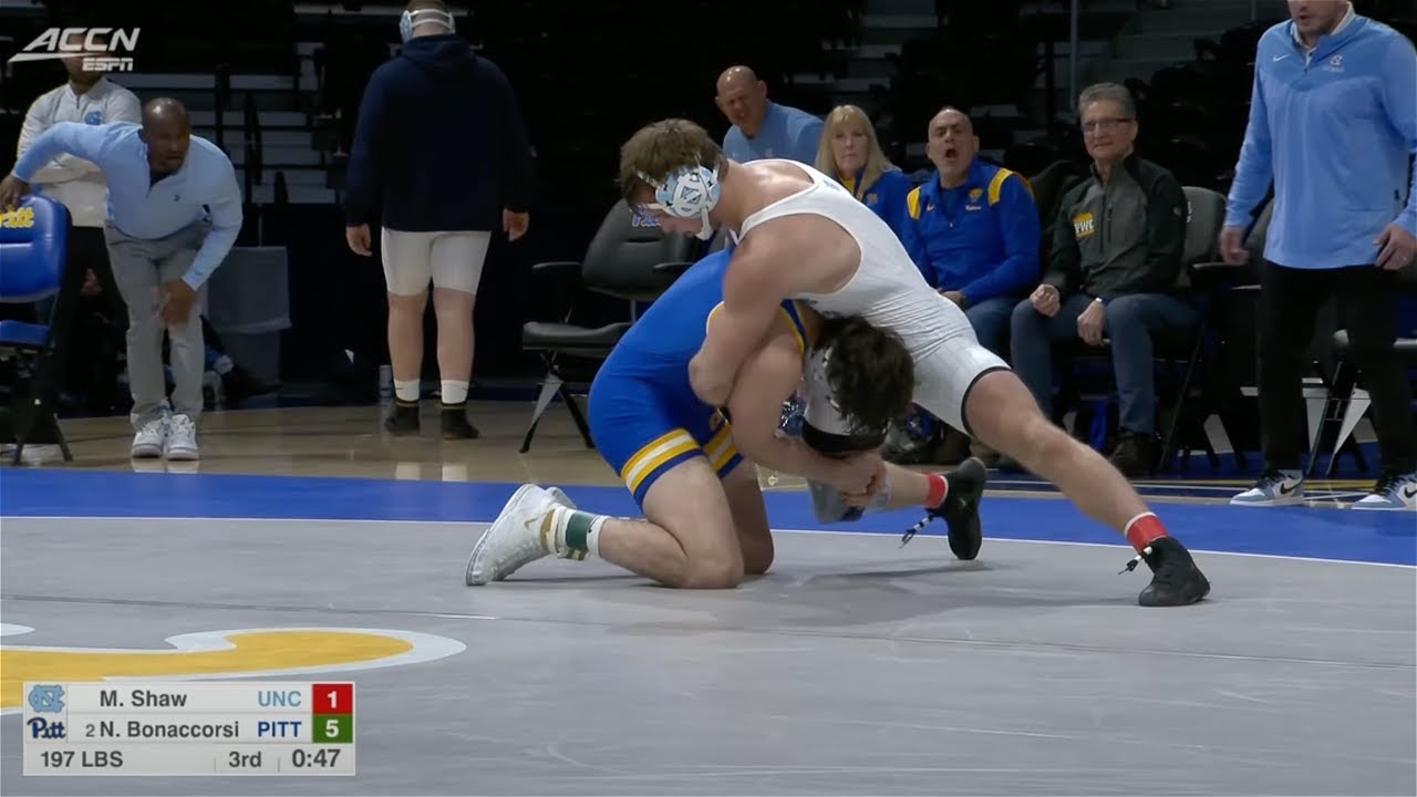 197lbs Nino Bonaccorsi (Pitt) vs Max Shaw (North Carolina)