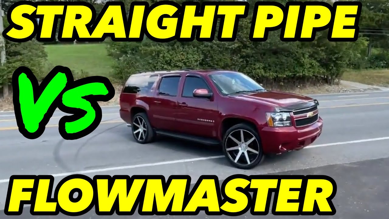 Chevy Suburban 5.3L V8: FLOWMASTER FLOW FX против STRAIGHT PIPES!