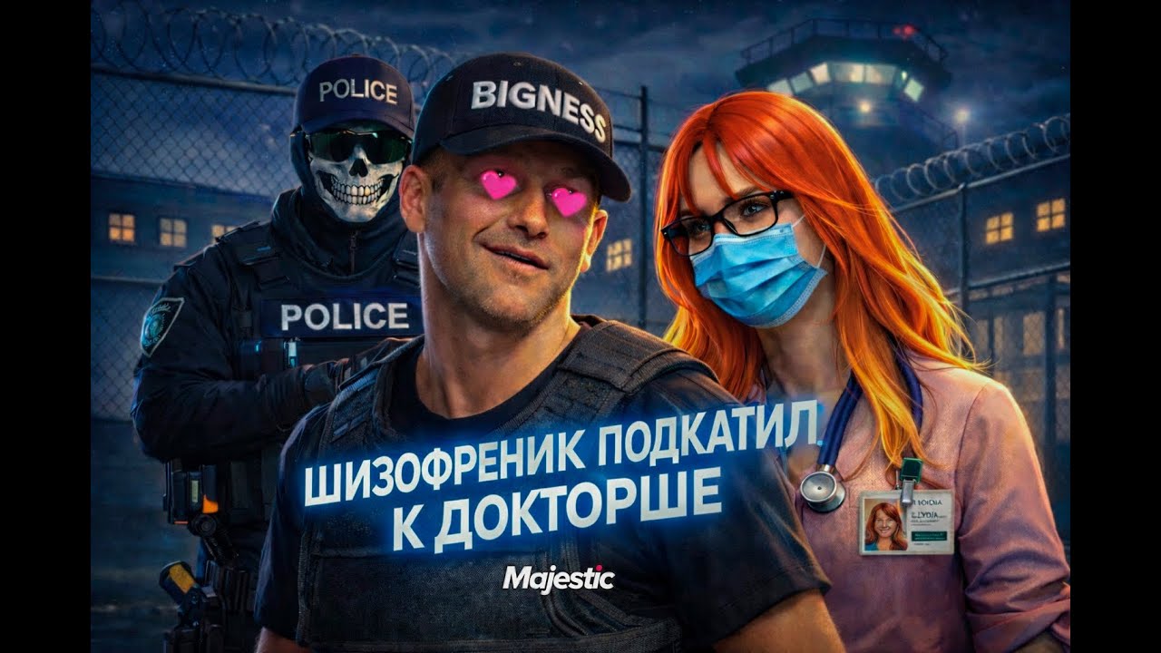 ШИЗОФРЕНИК ПОДКАТИЛ К ДОКТОРШЕ В GTA5RP/MAJESTICRP