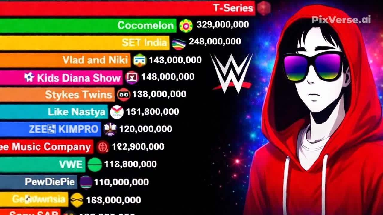 Top 20 Most Subscribed YouTube Channels 2010-2026| MrBeast vs T-Series