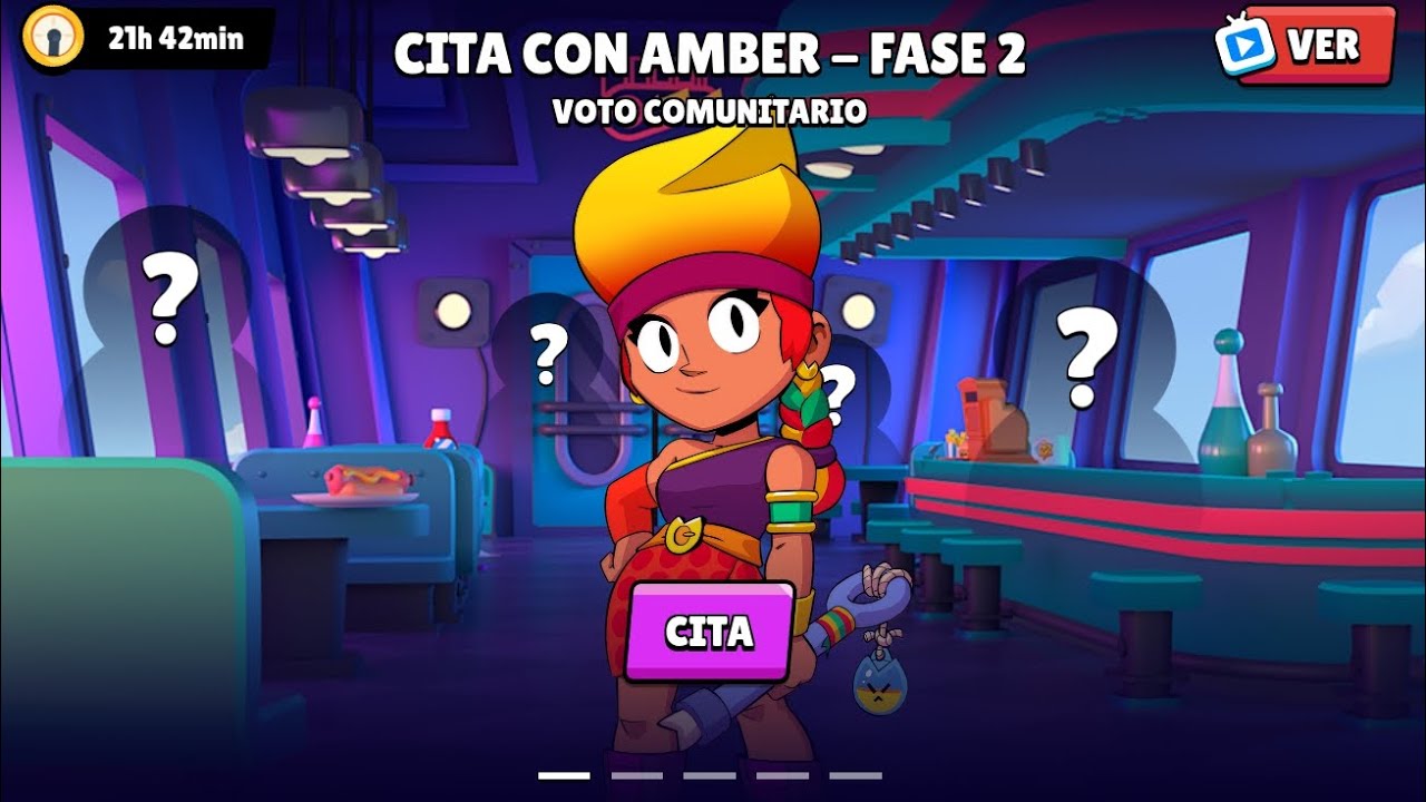 Brawl Stars - Cita con Amber (Mirando al El Primo - Todos los diálogos)