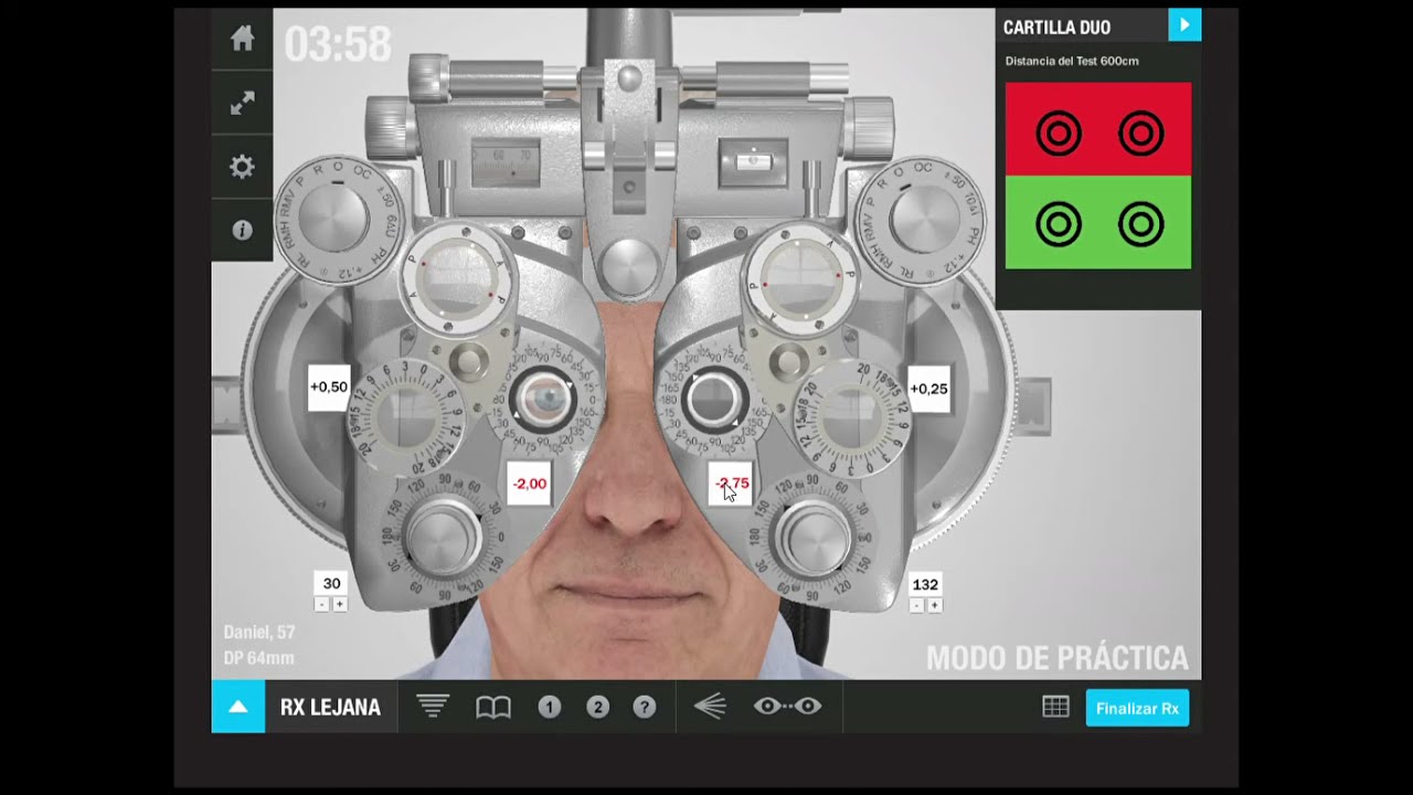 Resumiendo el subjetivo por miopización y cilindro cruzado de Jackson
