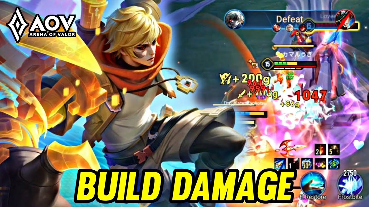 AOV : ERROL GAMEPLAY | BUILD DAMAGE - ARENA OF VALOR LIENQUANMOBILE ROV