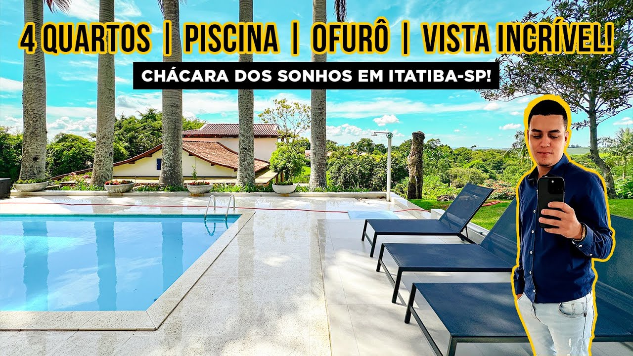 Chácara dos Sonhos em Itatiba/SP - 4 Quartos | Piscina | Ofurô | Vista Incrível - Capela do Barreiro