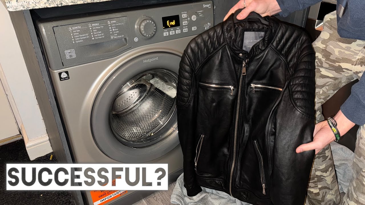 Trying to wash a leather jacket for the first time! Hotpoint delicates 20c wash