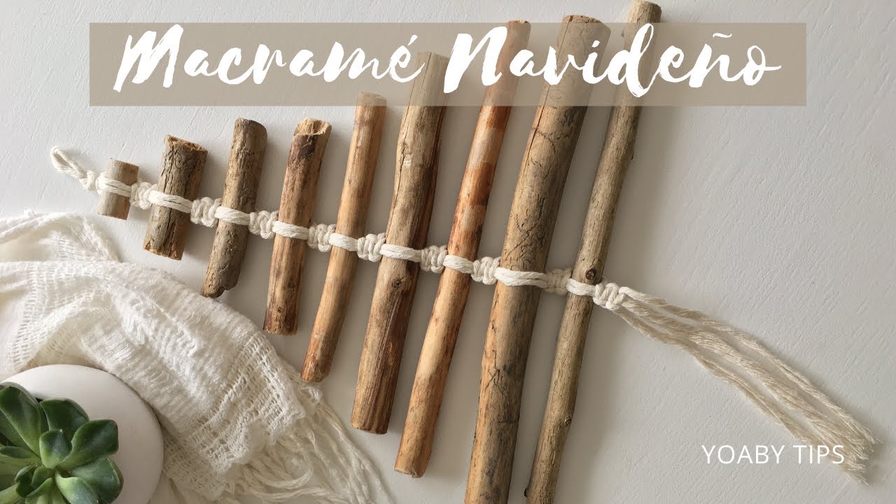 DIY PINO NAVIDEÑO CON NUDOS MACRAMÉ