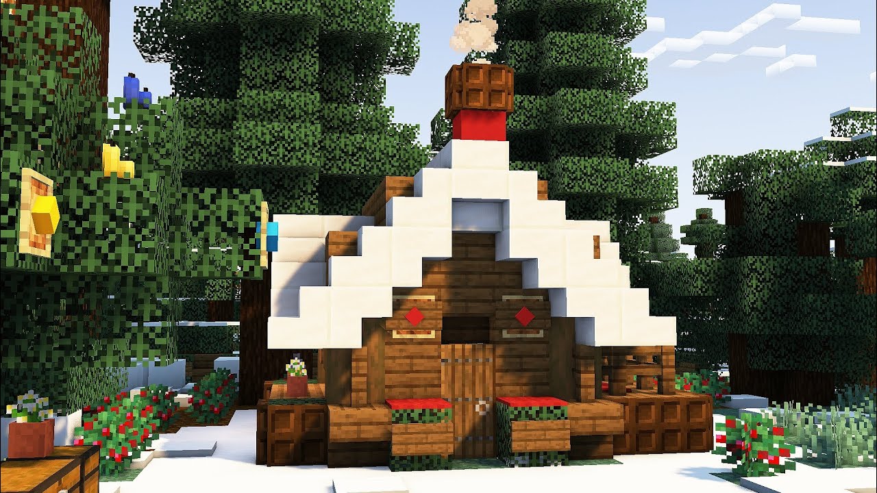 Minecraft winter starter house 2022 1.18+