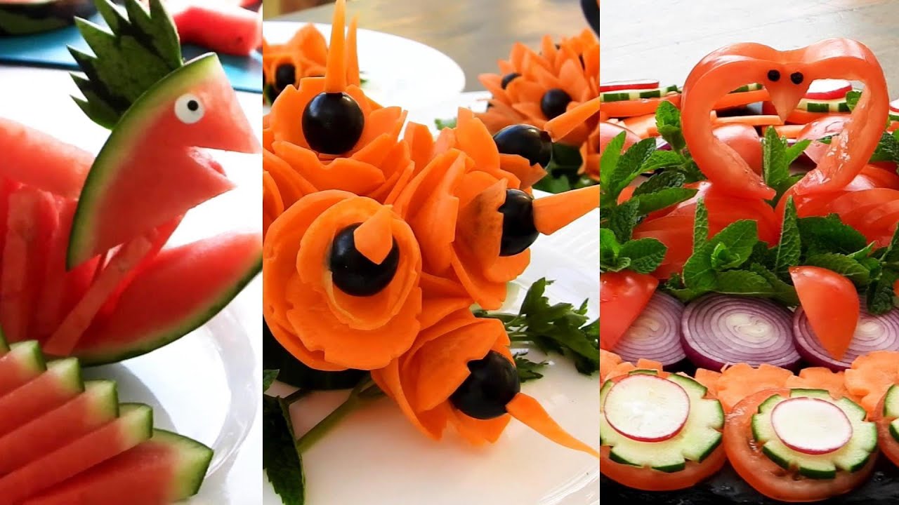 10 Art In Tricks With Fruits And Veggies -  Creative Food Art Ideas