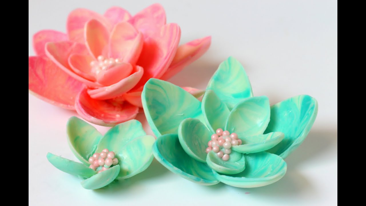 Chocolate Flower using Plastic spoons