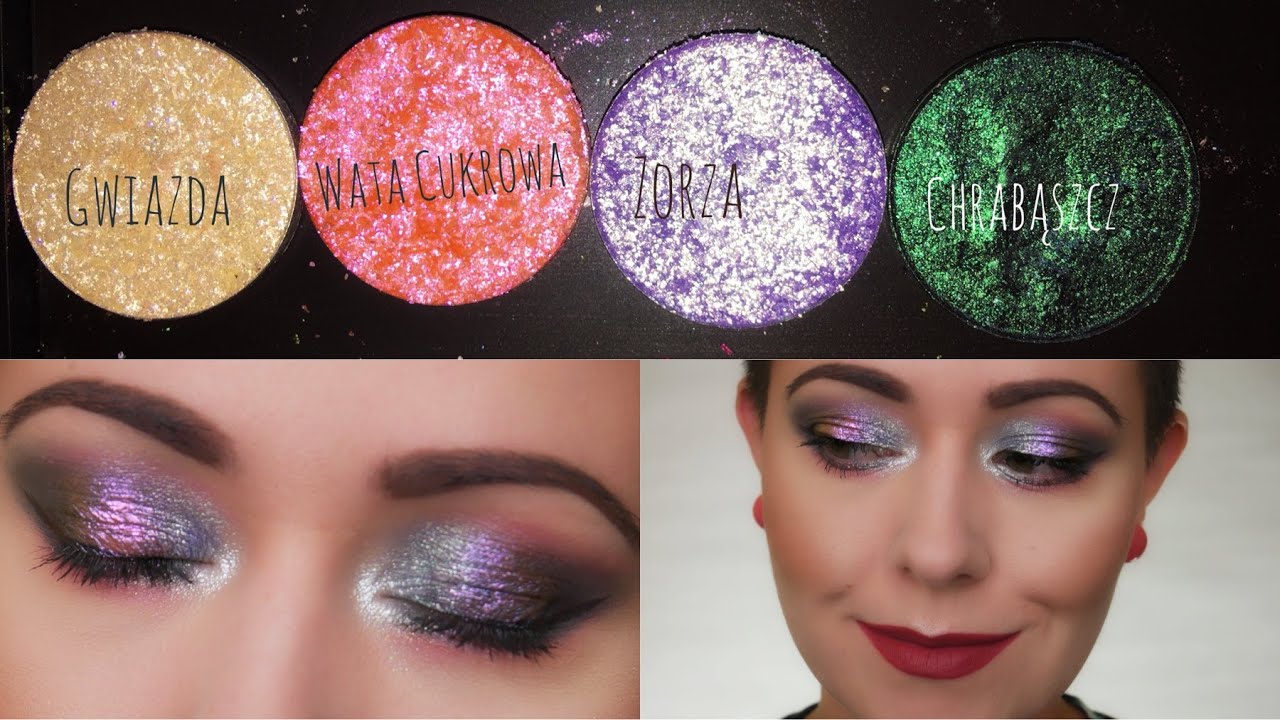 Makijaż z TURBO pigmentami: ZORZA, WATA CUKROWA, GWIAZDA i multichrom CHRABĄSZCZ 💕 | Creepy in Pink