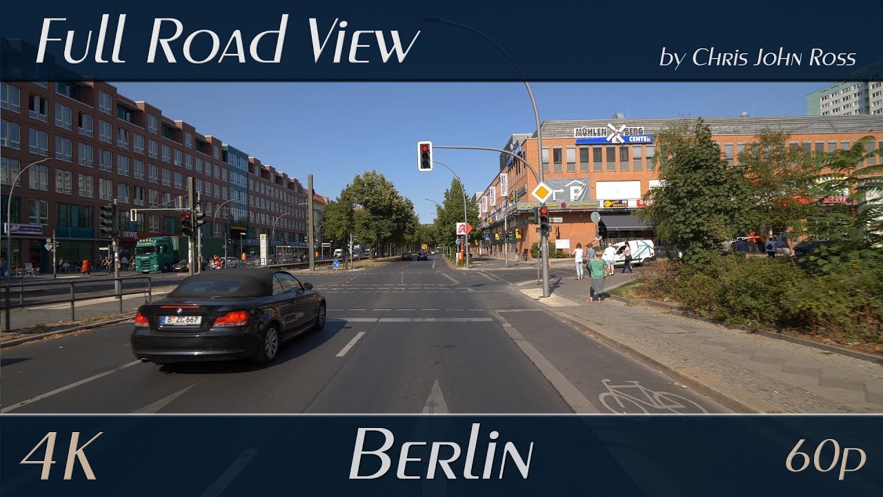Berlin, Germany: Prenzlauer Berg, Weissensee - Greifswalder Stra&szlig;e, Berliner Allee - 4K (2160p/60p)