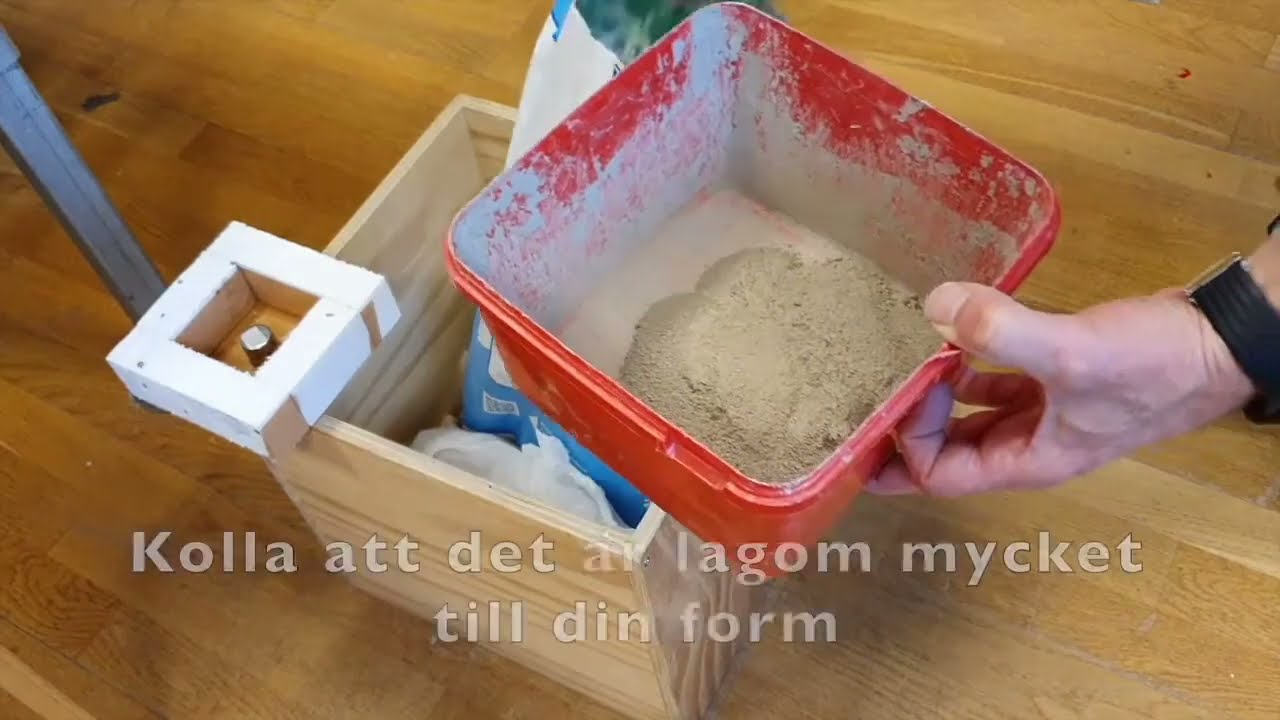 Blanda och gjuta betong samt ta ur form