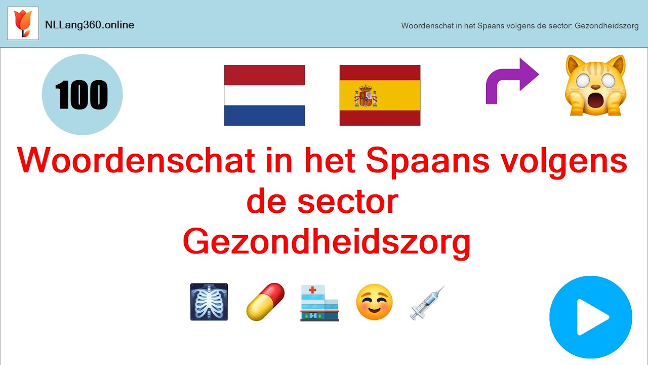 Les 33: Woordenschat in het Spaans volgens de sector: Gezondheidszorg | NLLang360