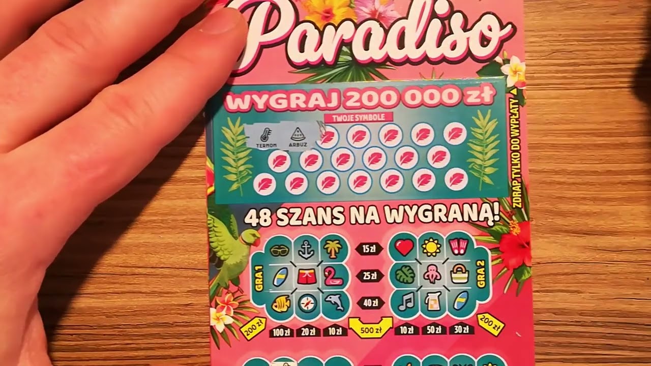 Paradiso z WYGRANĄ🤑😎🤩  #161 #zdrapki #zdrapkilotto #lotto #scratchers