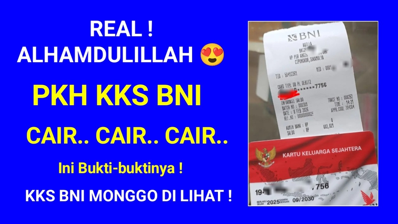 REAL ALHAMDULILLAH 😍 PKH TAHAP 1 CAIR MERATA MALAM INI 8 FEBRUARI 2026 | PKH BNI BRI MANDIRI CAIR