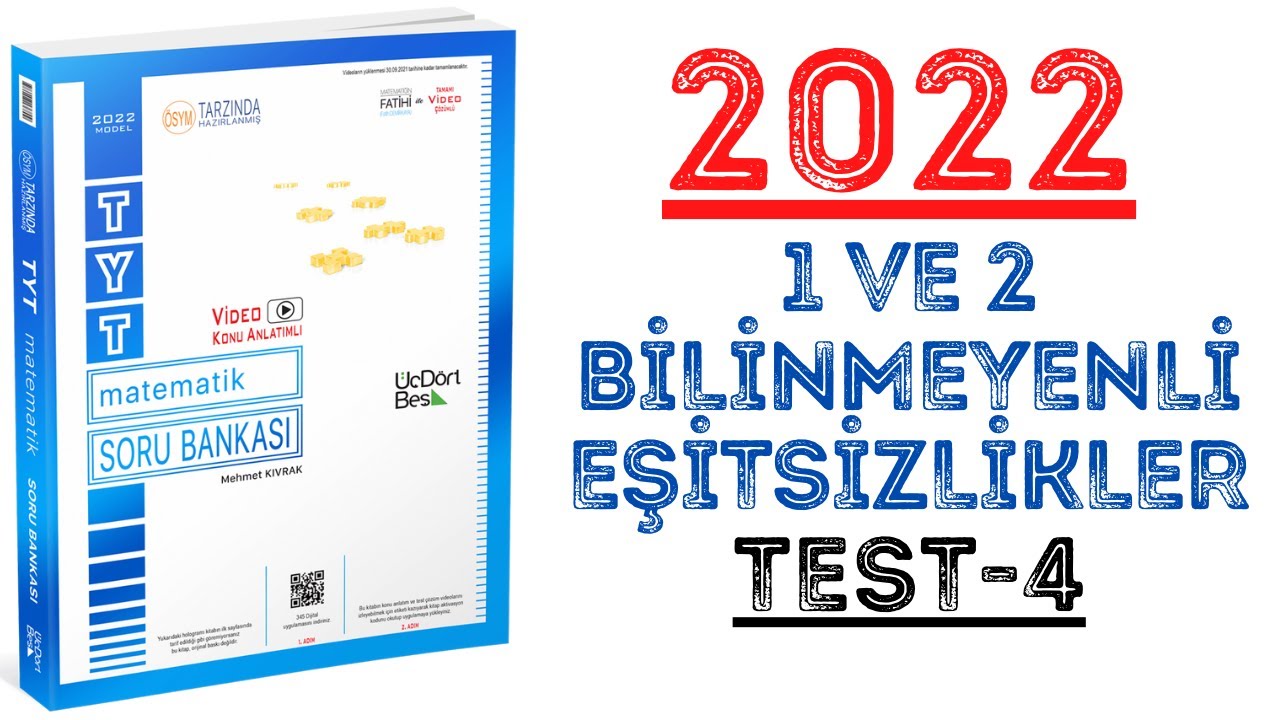 (2022)345 TYT MATEMATİK | 1 ve 2 BİLİNMEYENLİ EŞİTSİZLİKLER TEST-4 | #yks2022 #tyt2022 #2022tayfa