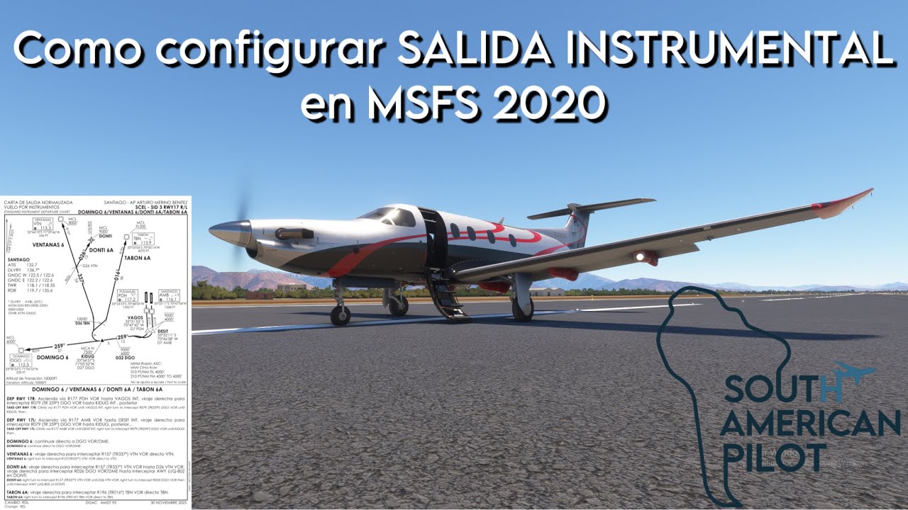 Piloto configura SALIDA INSTRUMENTAL (SID) en MSFS 2020