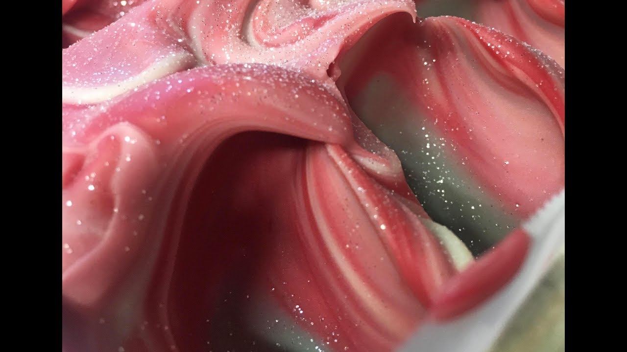 Making a Slab of Peppermint Soap!