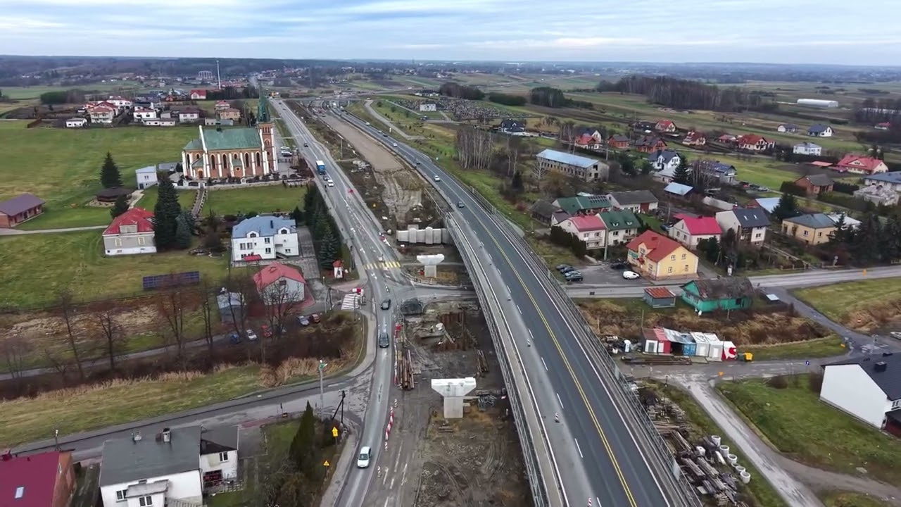 Droga S19 Sokołów Małopolski Północ – Jasionka – przelot dronem – grudzień 2025