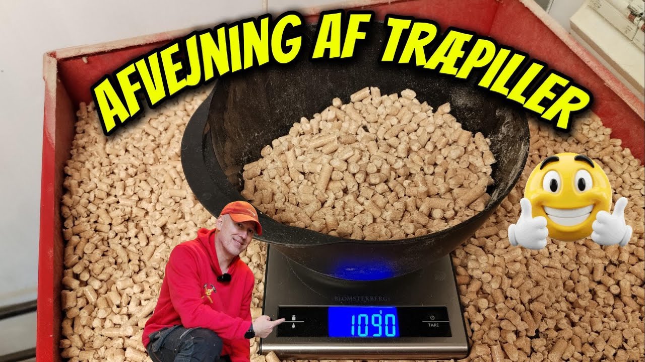 Afvejning af træpiller. BlackStar 1016.