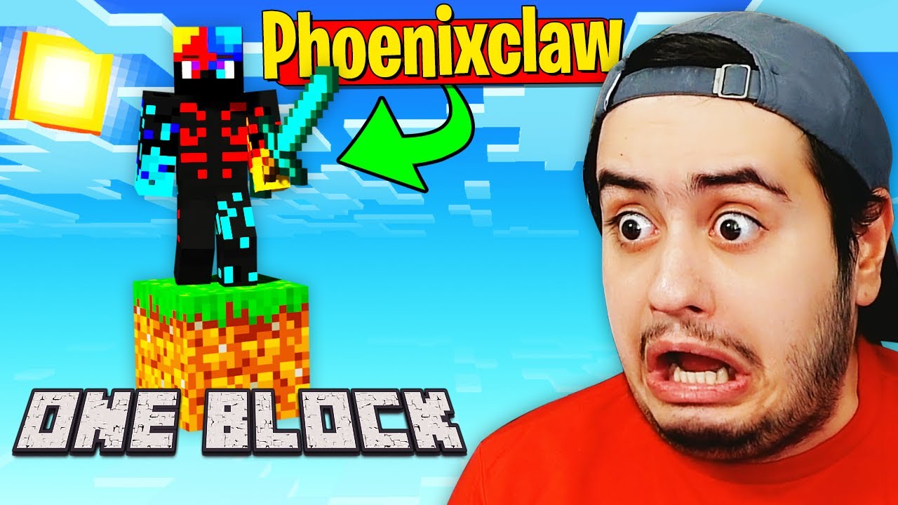توی دنیای وان بلاک یوتیوبر وحشی بهم حمله کرد || One Block #3