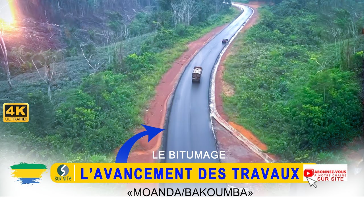 avancement des travaux de la route Moanda Bakoumba 2