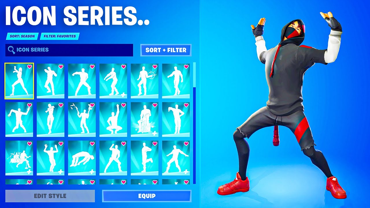 ALL FORTNITE ICON SERIES & NEW TIKTOK EMOTES! #7
