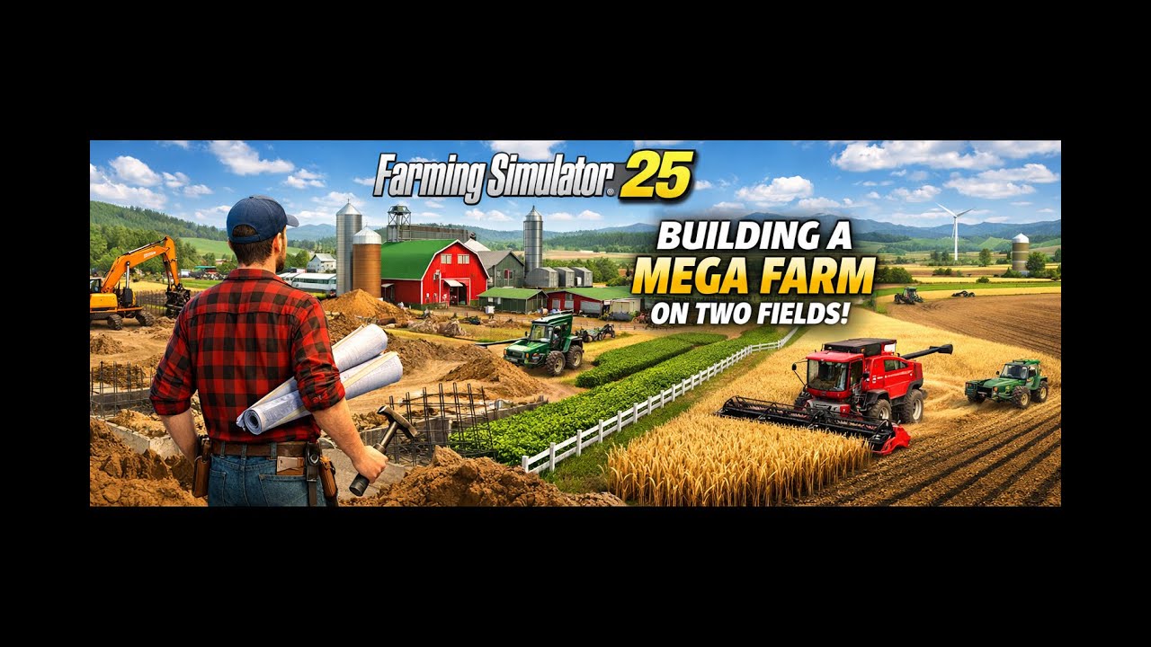 Building a Massive Farm Across Two Fields in Farming Simulator 25!#follow#foryou#farmingsimulator25