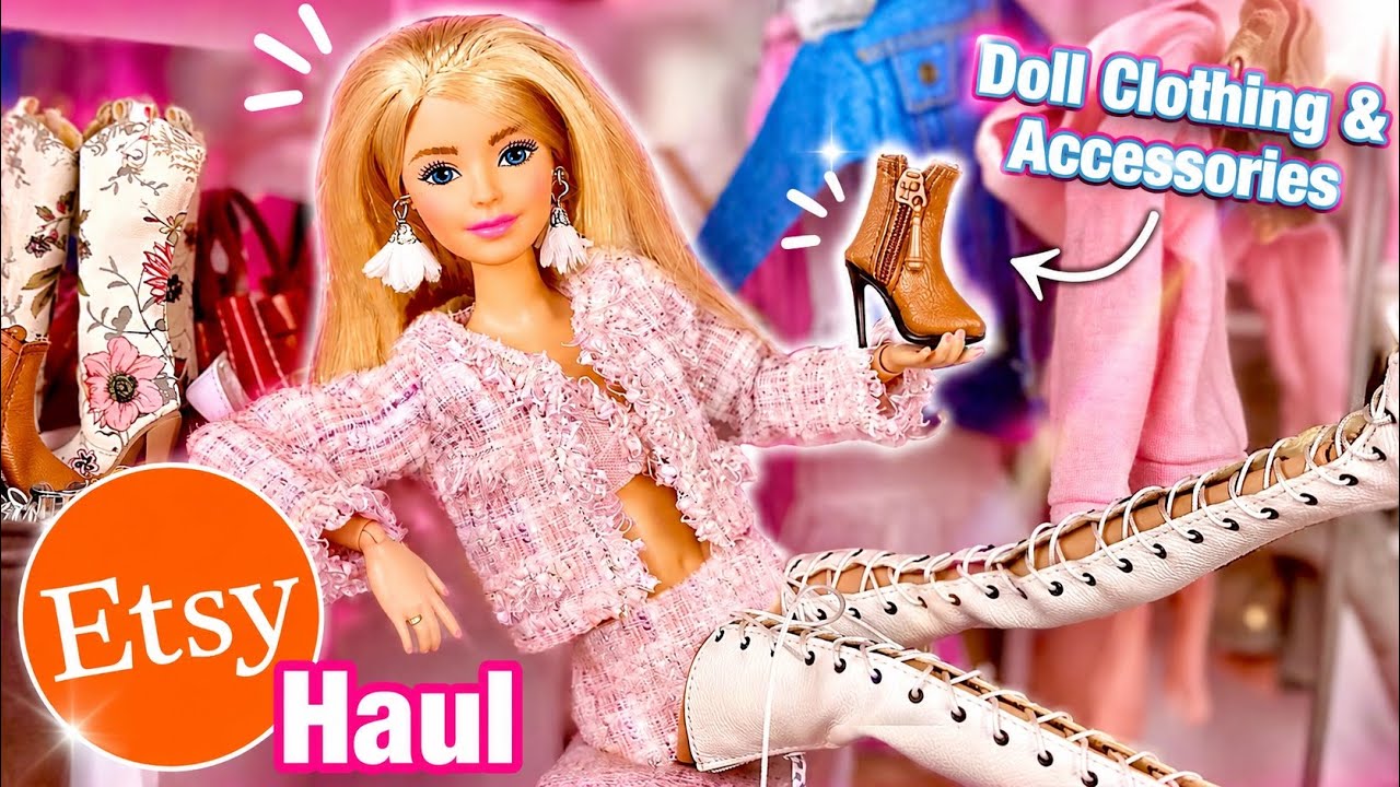 Barbie ETSY Shop Haul! Realistic Doll Clothes & Accessories Review (DollsyDoll)