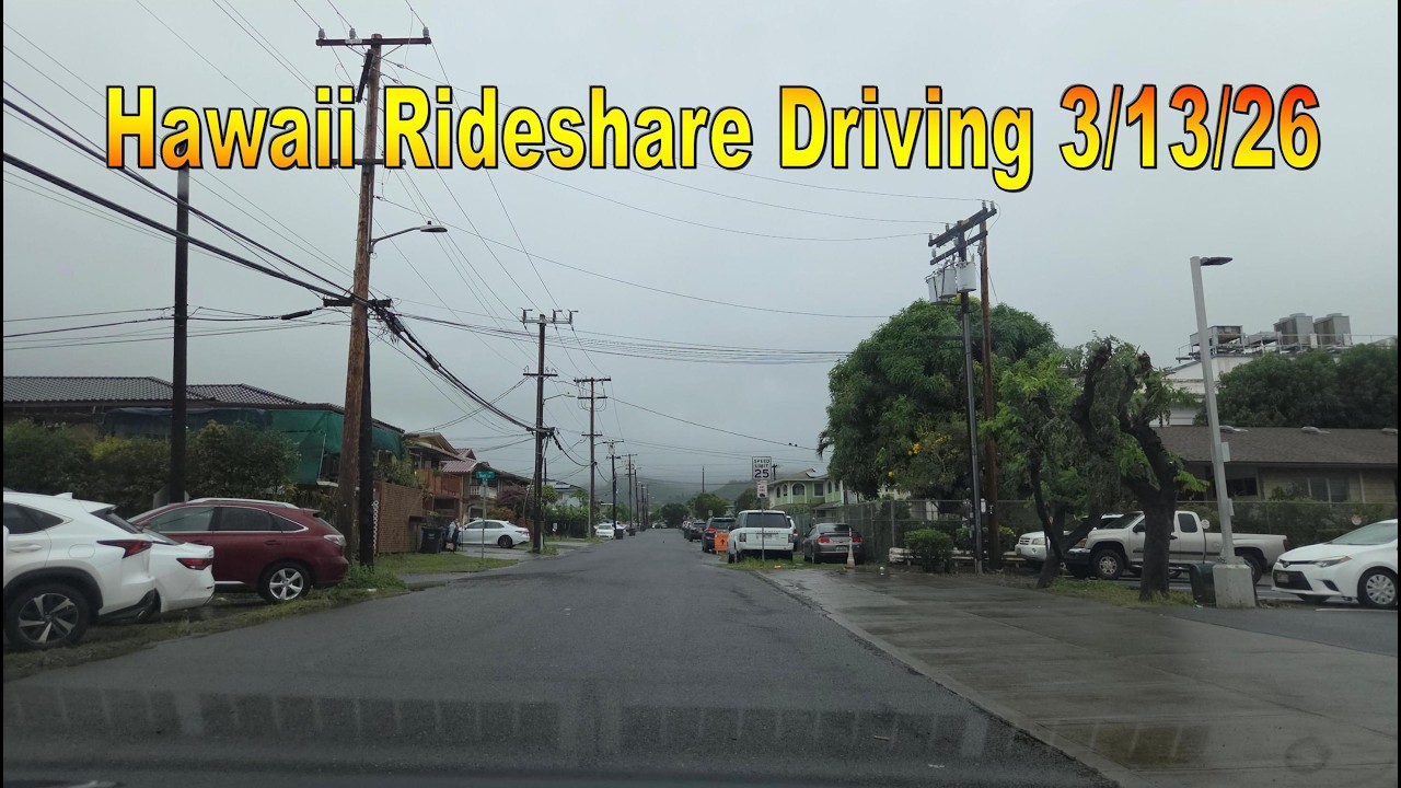 Hawaii Rideshare Driving 3/13/26 in Honolulu, Oahu, Hawaii