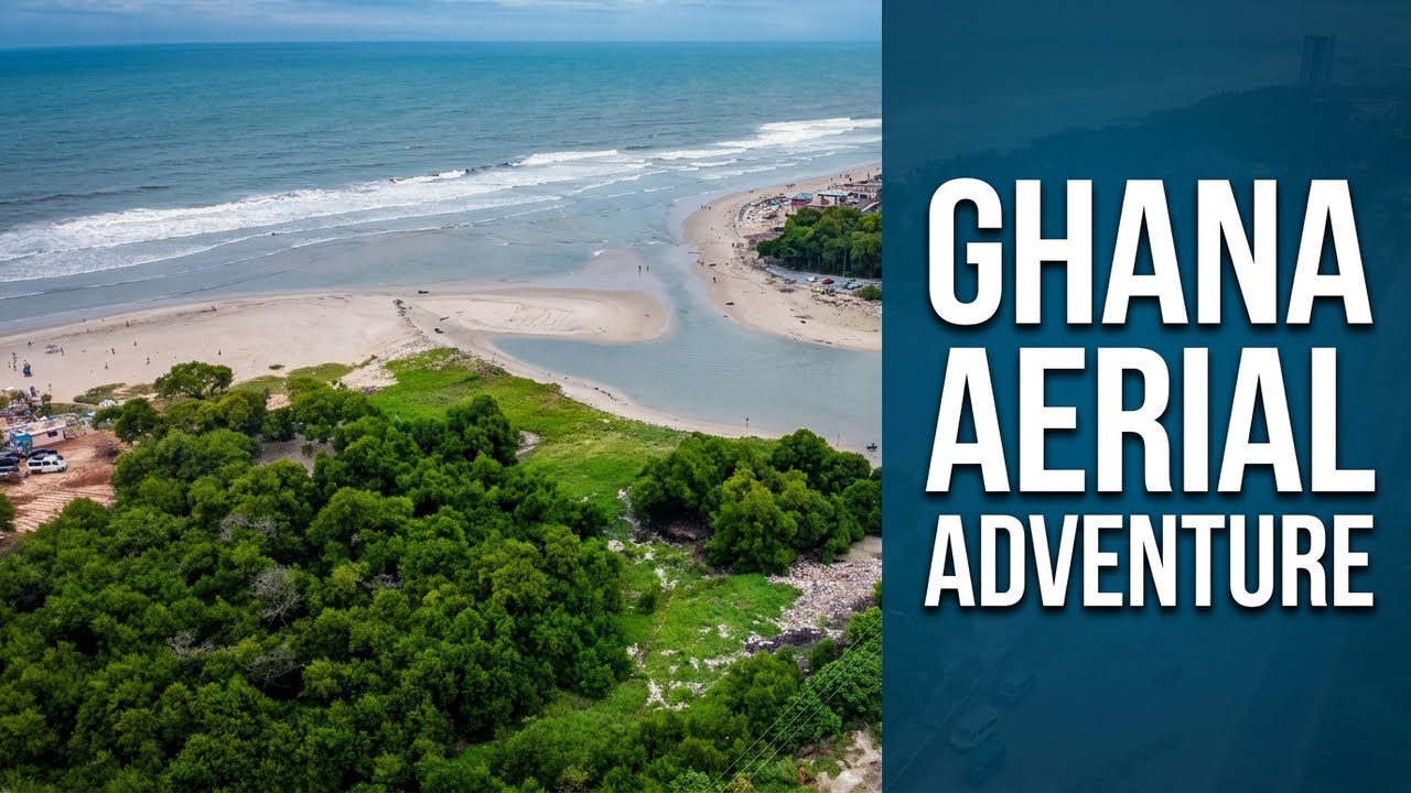 Ghana's Coastal Charms from Above  Drone Footage of Teshie - Labadi  [Aerial Adventure!]