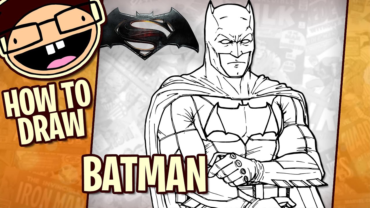 How to Draw BATMAN (Batman v Superman: Dawn of Justice) | Narrated Step-by-Step Tutorial