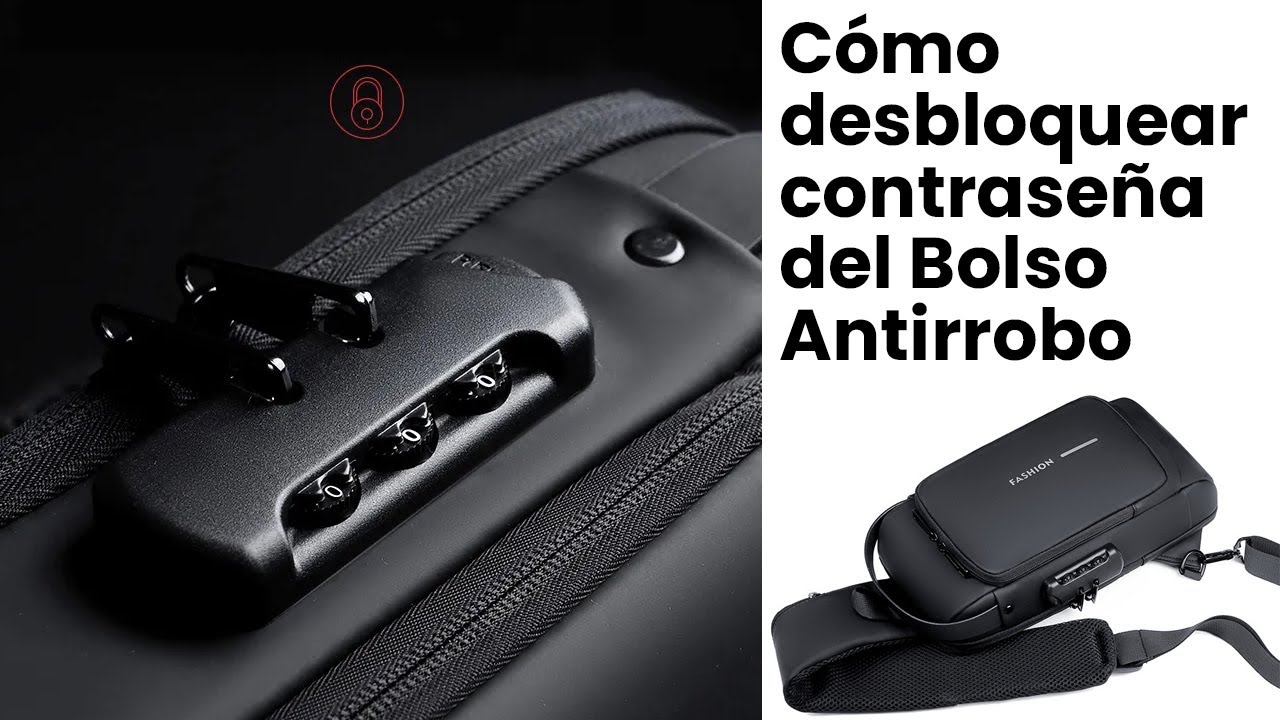 Como CAMBIAR la Contraseña o DESBLOQUEAR la Clave del Bolso ANTIRROBO - Tutorial - COMPRAPOLIS