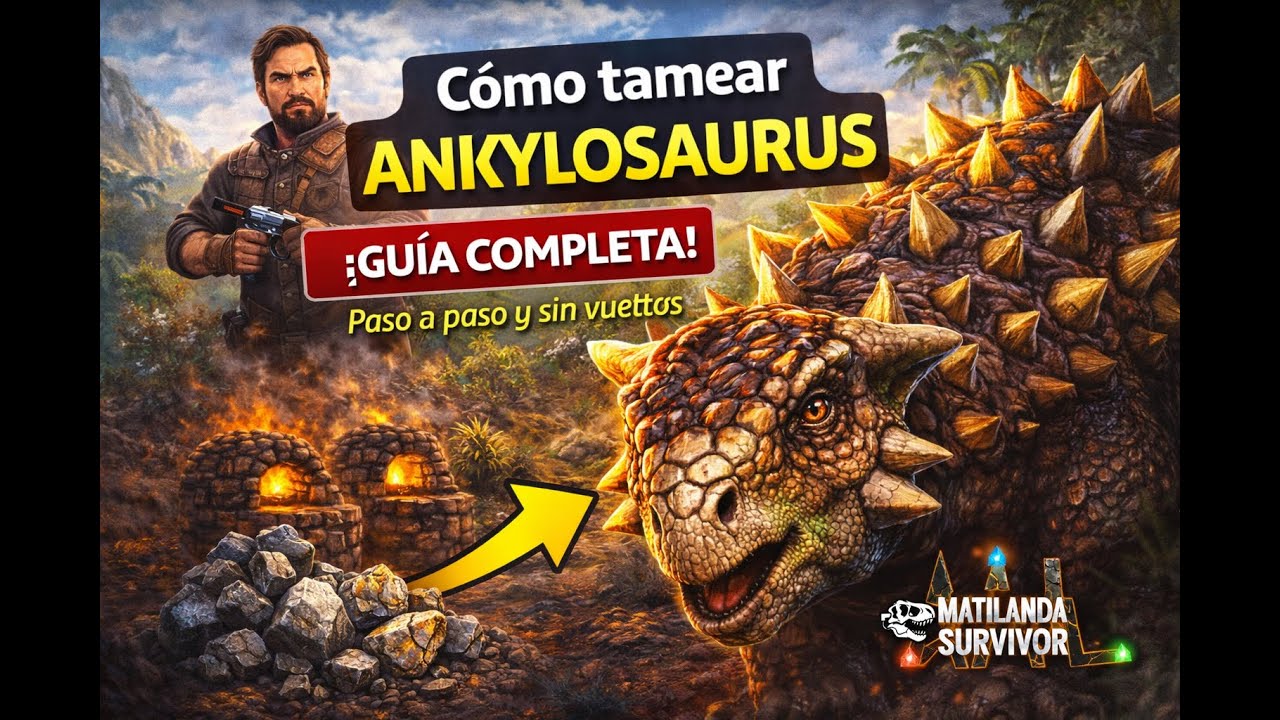 COMO TAMEAR a un ANKYLOSAURIO y sus HABILIDADES en ARK Survival Ascended | Guía 2026