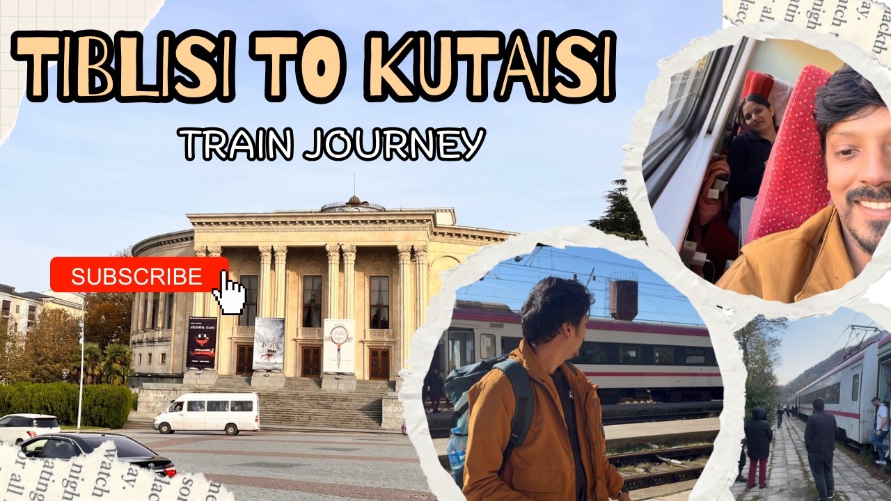 Day 3 in Georgia 🇬🇪🚆 | Train from Tbilisi to Kutaisi & Evening City Walk