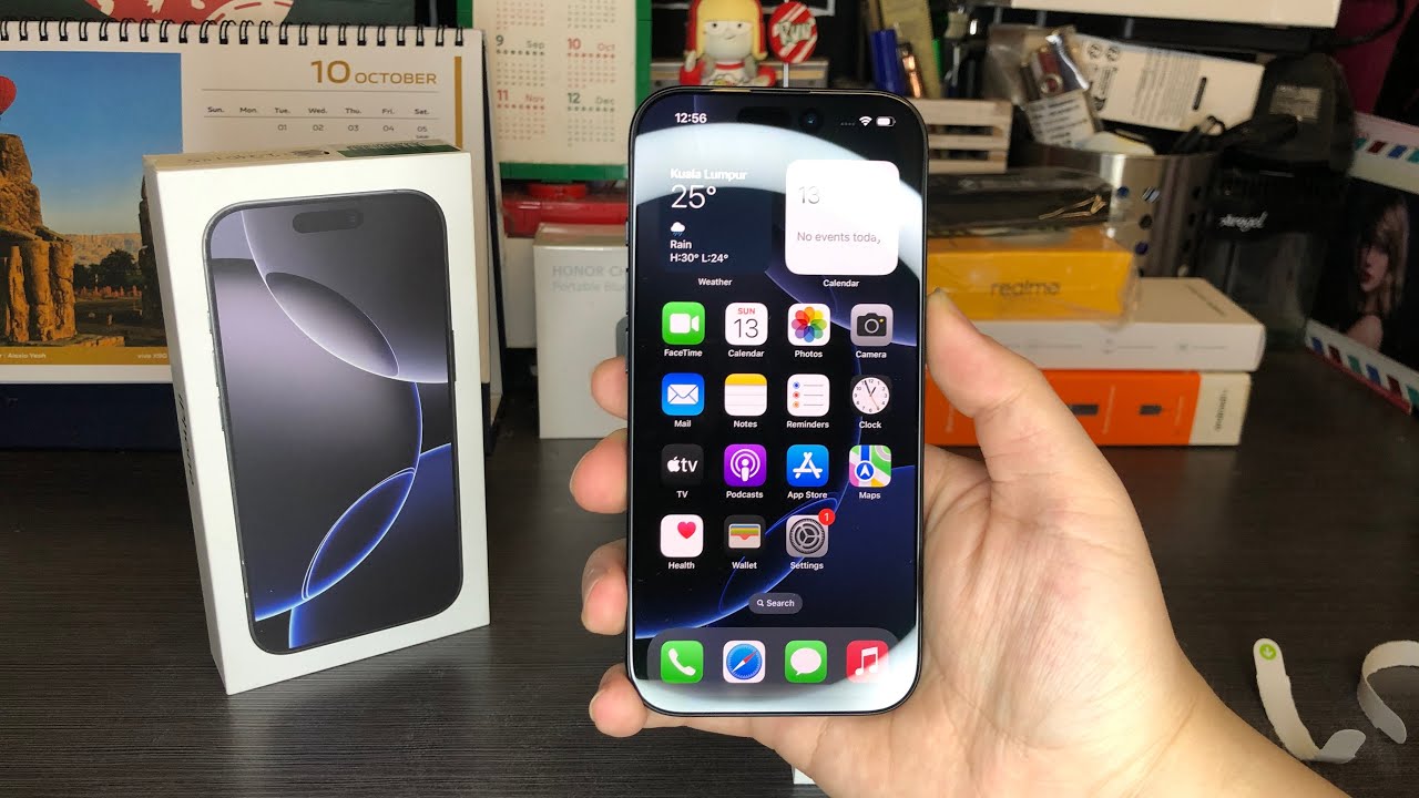 Apple iPhone 16 Pro Unboxing + First Boot Up (Black Titanium)