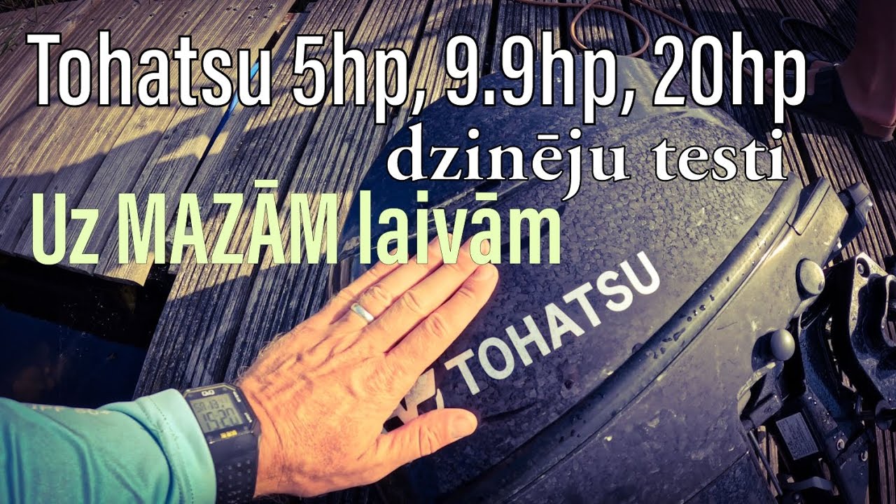 Tohatsu dzinējs uz piepūšamās laivas 2.90m, 3.25m, 4,20m.
