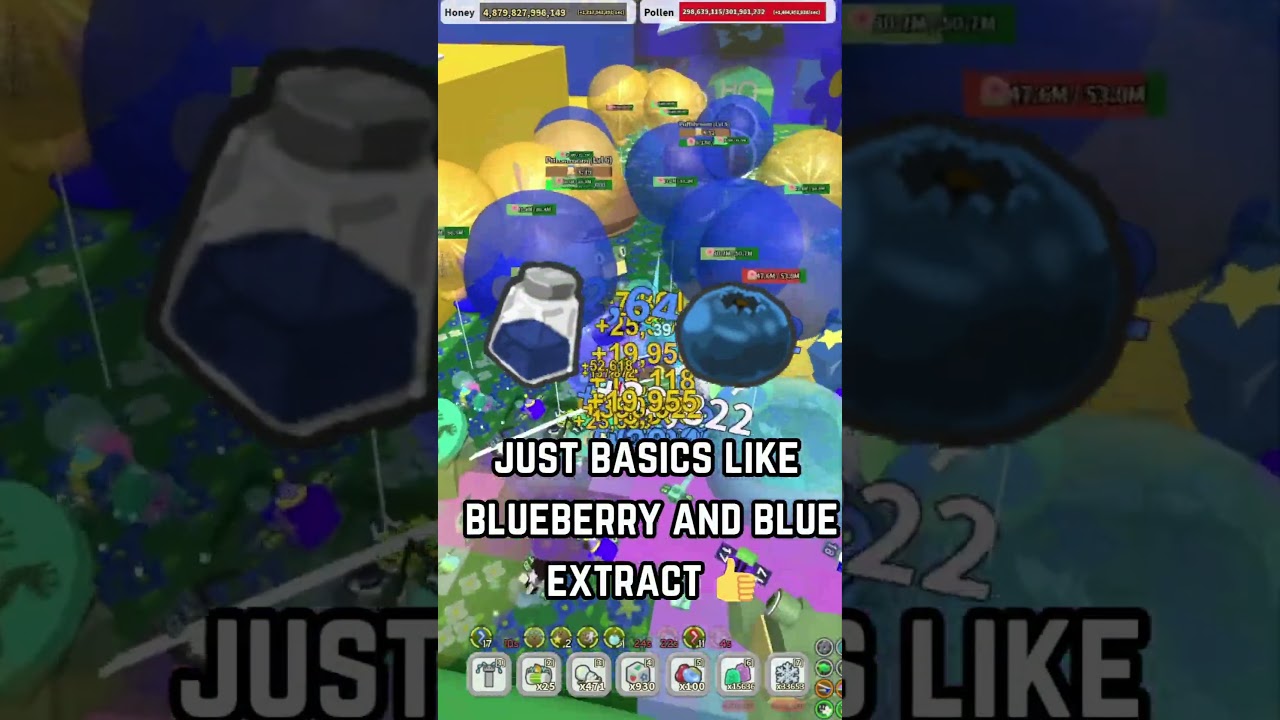 Bee Swarm Hydroponic Planter in Blue Flower Field 🫐 #beeswarmsimulator