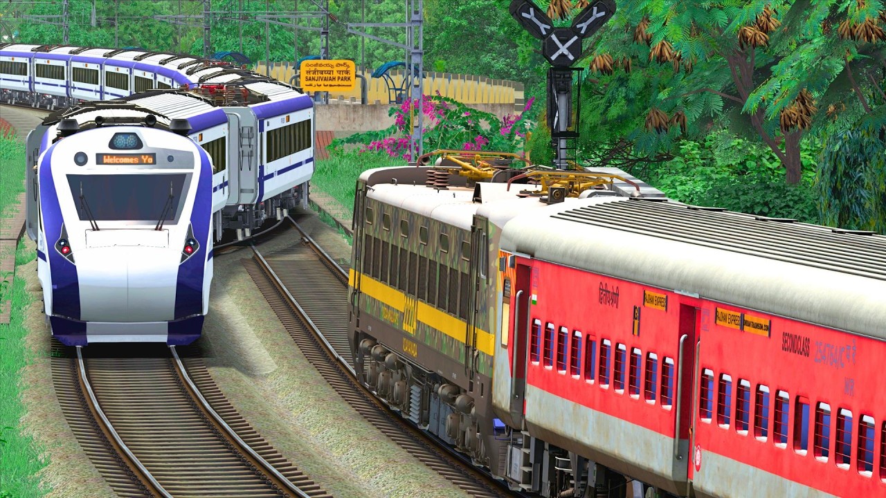 2 TRAINS CROSSING IN SAME RAIL ROAD | BUMPY RAILROAD | Train Simulator | Railwork | NTG GAMING