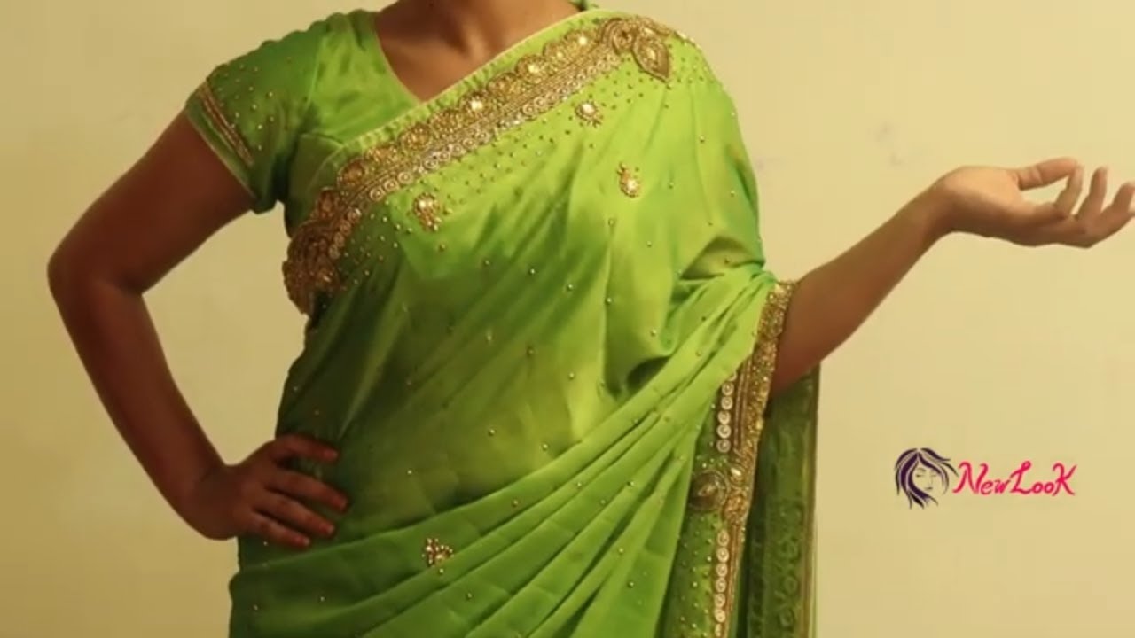 How To Drape Your Saree With A Lehenga | Green Silk Saree Hack! | New Look