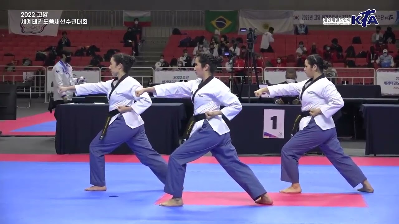 2022 World Poomsae Championships - Jessica Ayres, Carissa Fu & Miyako Yerick - Jitae - SILVER