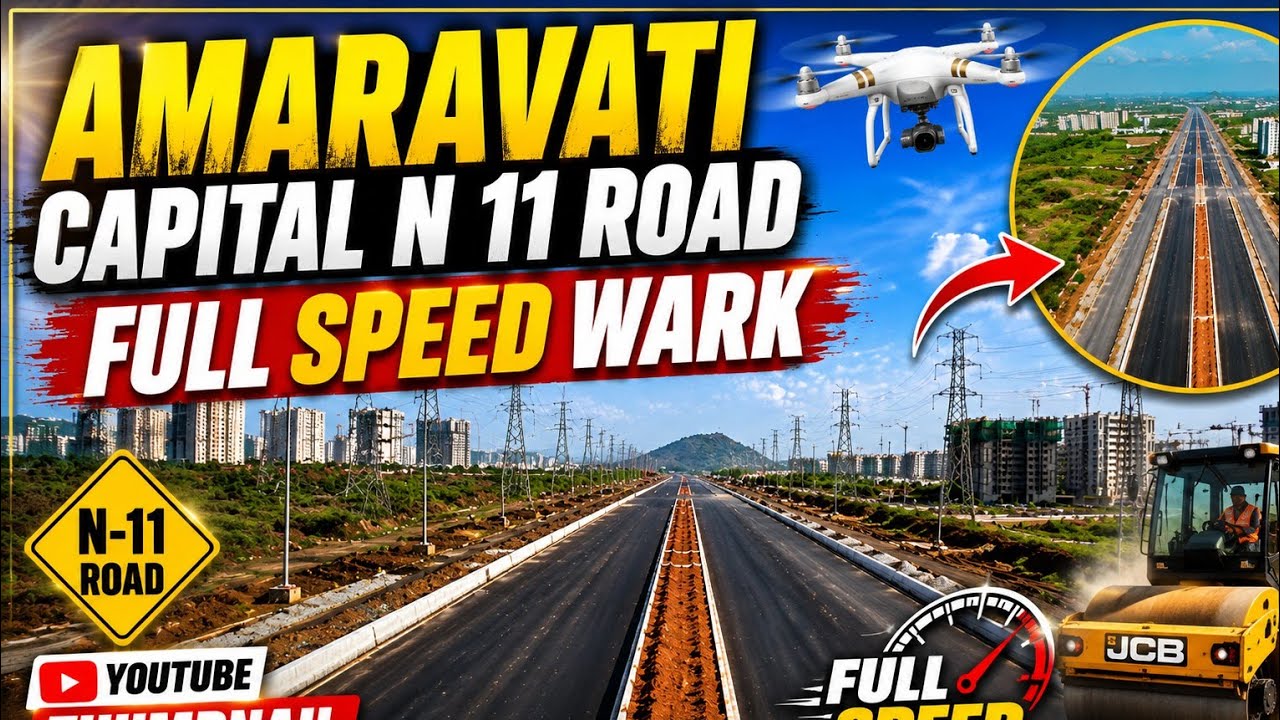 Amaravati Capital N-11 Road Full Speed Work Update | Mega Road Development 2026