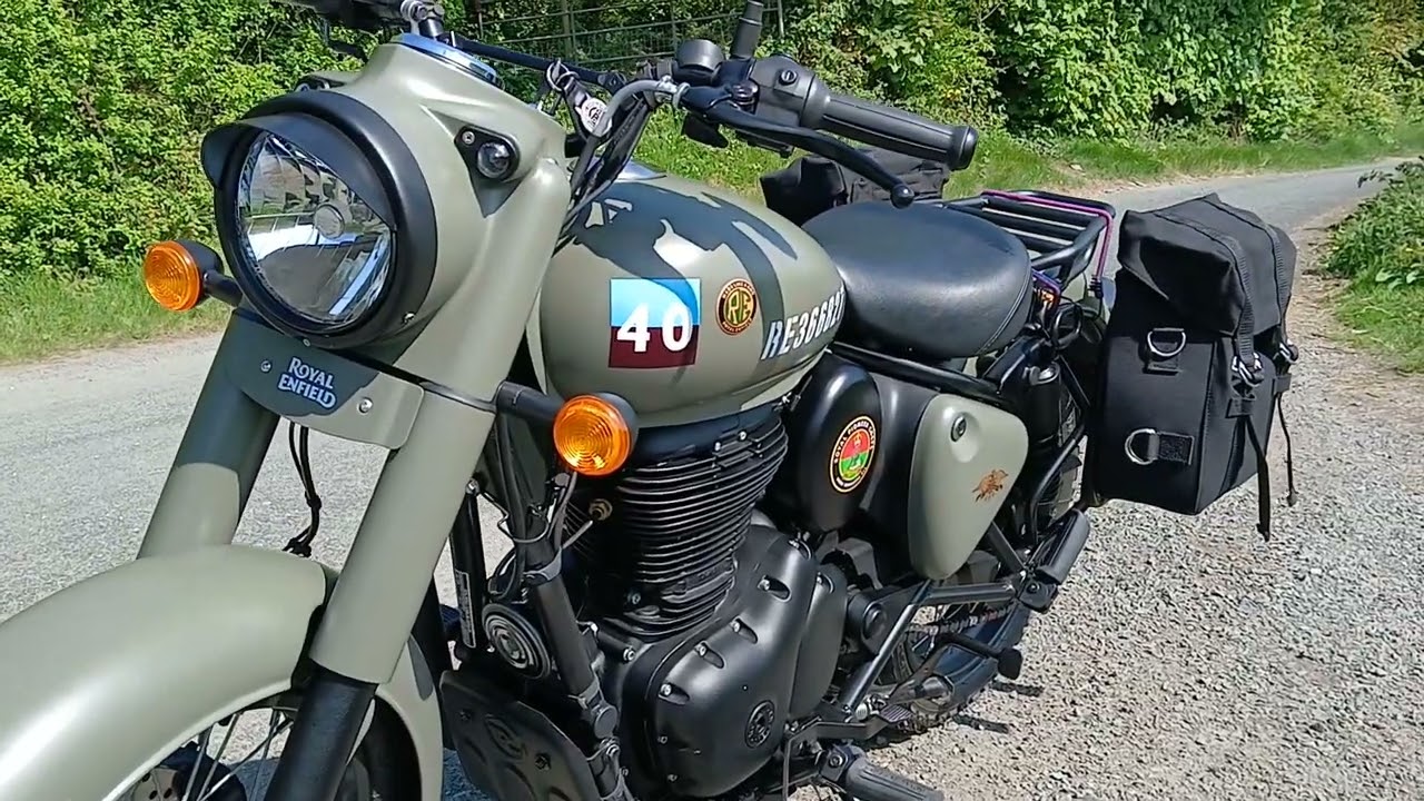 Royal Enfield Classic signals running in.
