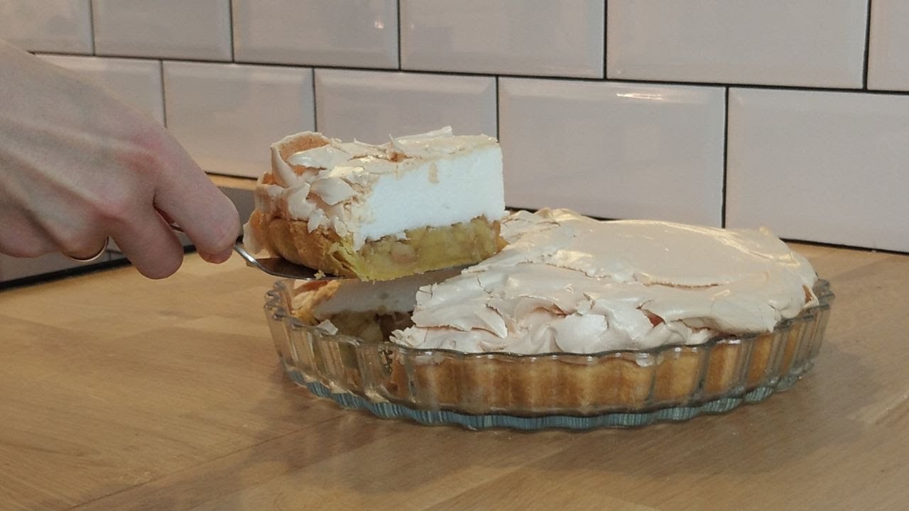 Łatwy przepis na tarta z jabłkami🍏🍎i BEZĄ!!!! Niebo w gębie!!